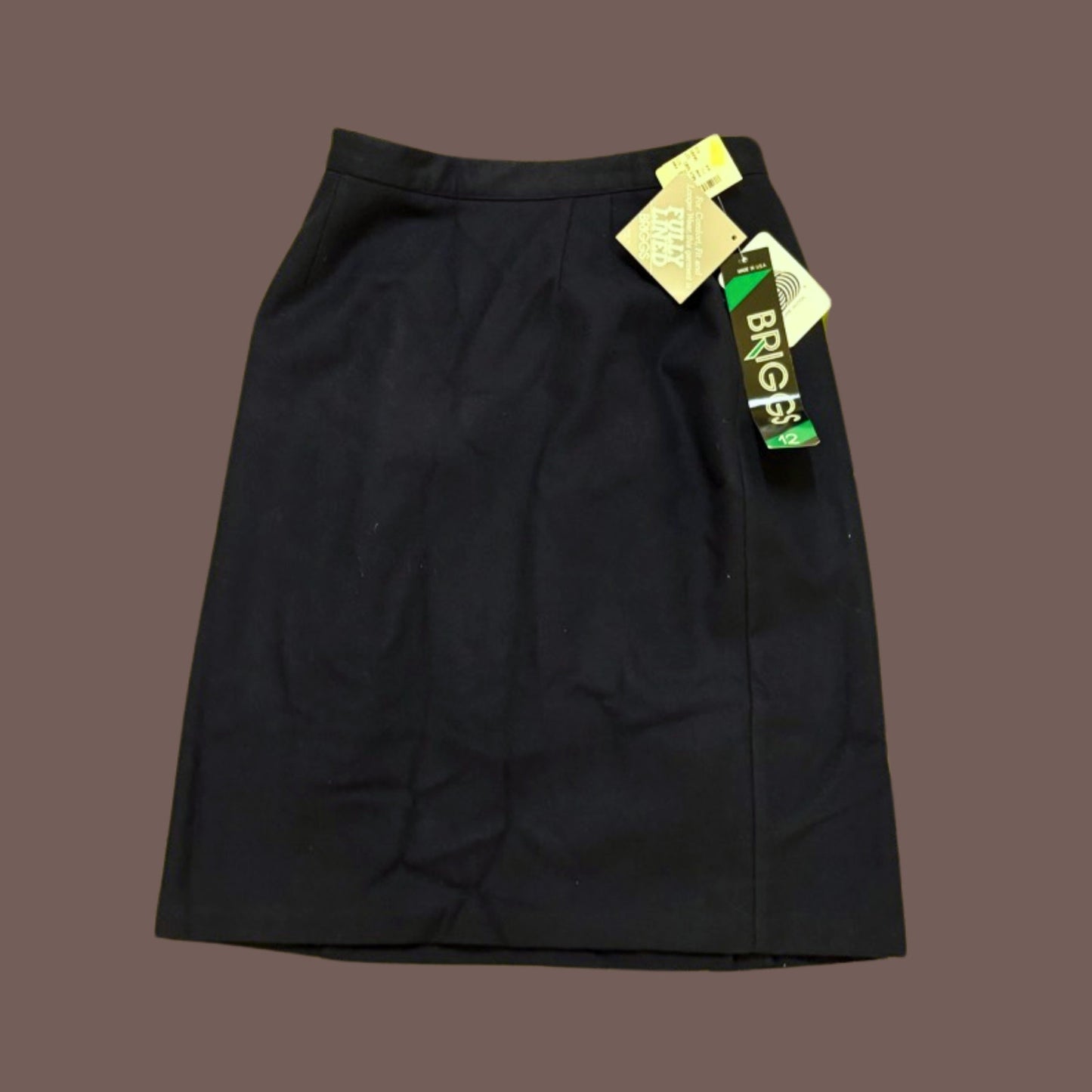 Vintage Briggs Wool A-Line Skirt – 90s Minimal Academia