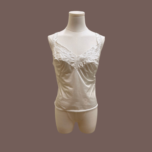 Vintage Vanity Fair Satin Lace Camisole – 70s Romantic Lingerie