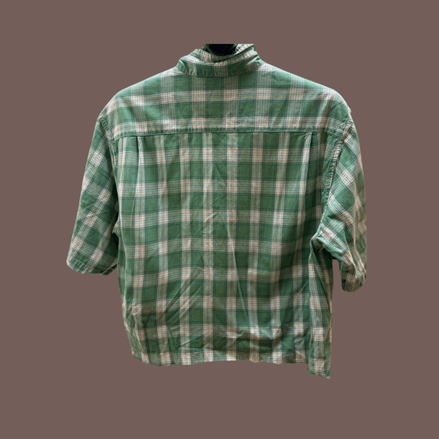 Vintage Carhartt Cropped Plaid Button-Up – Reworked Utility Streetwear