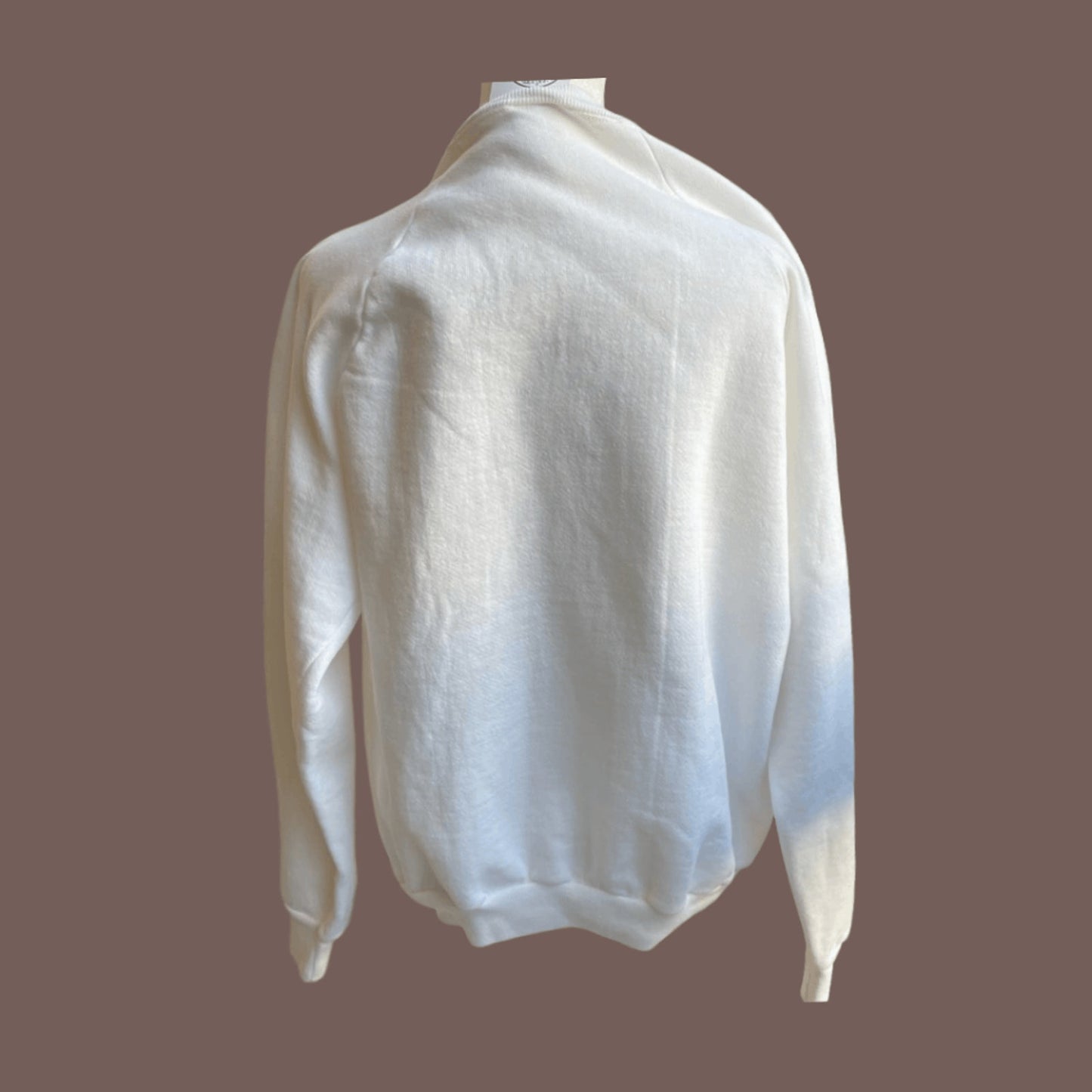 Jerzees Men's White Vintage The Melville Society 1991 Print Sweater Size L