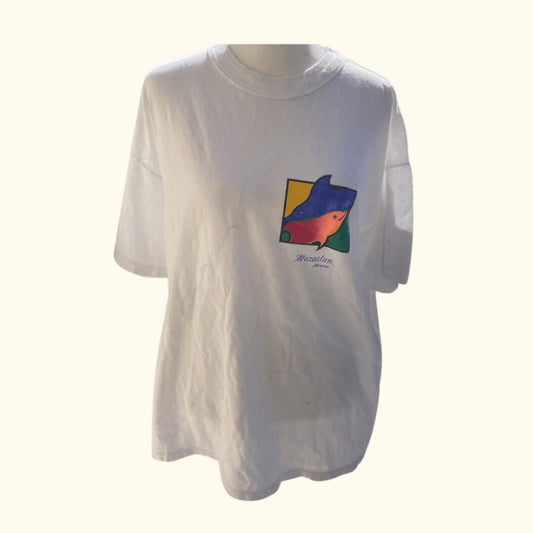 Vintage Vallarta Dolphin Graphic Tee – 90s Mazatlán Souvenir