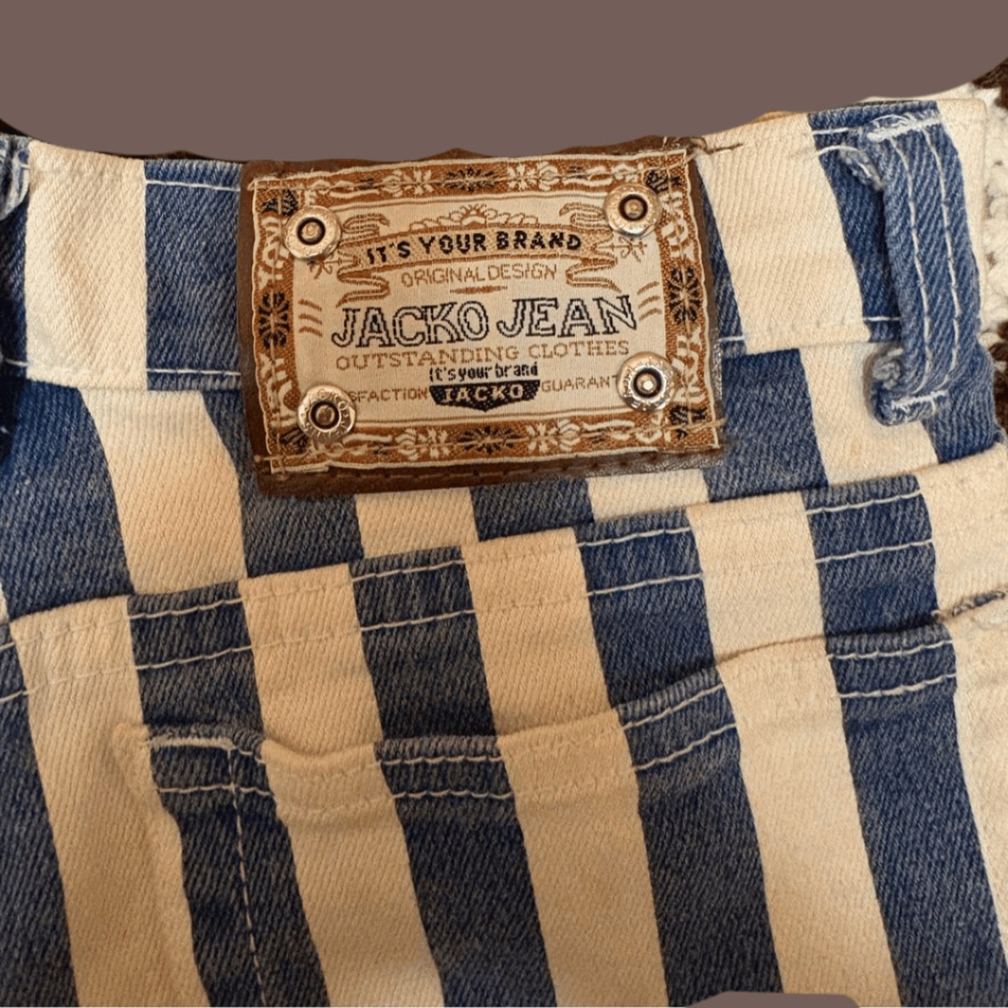 Vintage Jacko Jean Striped Slim Jeans – 90s Beetlejuice Energy