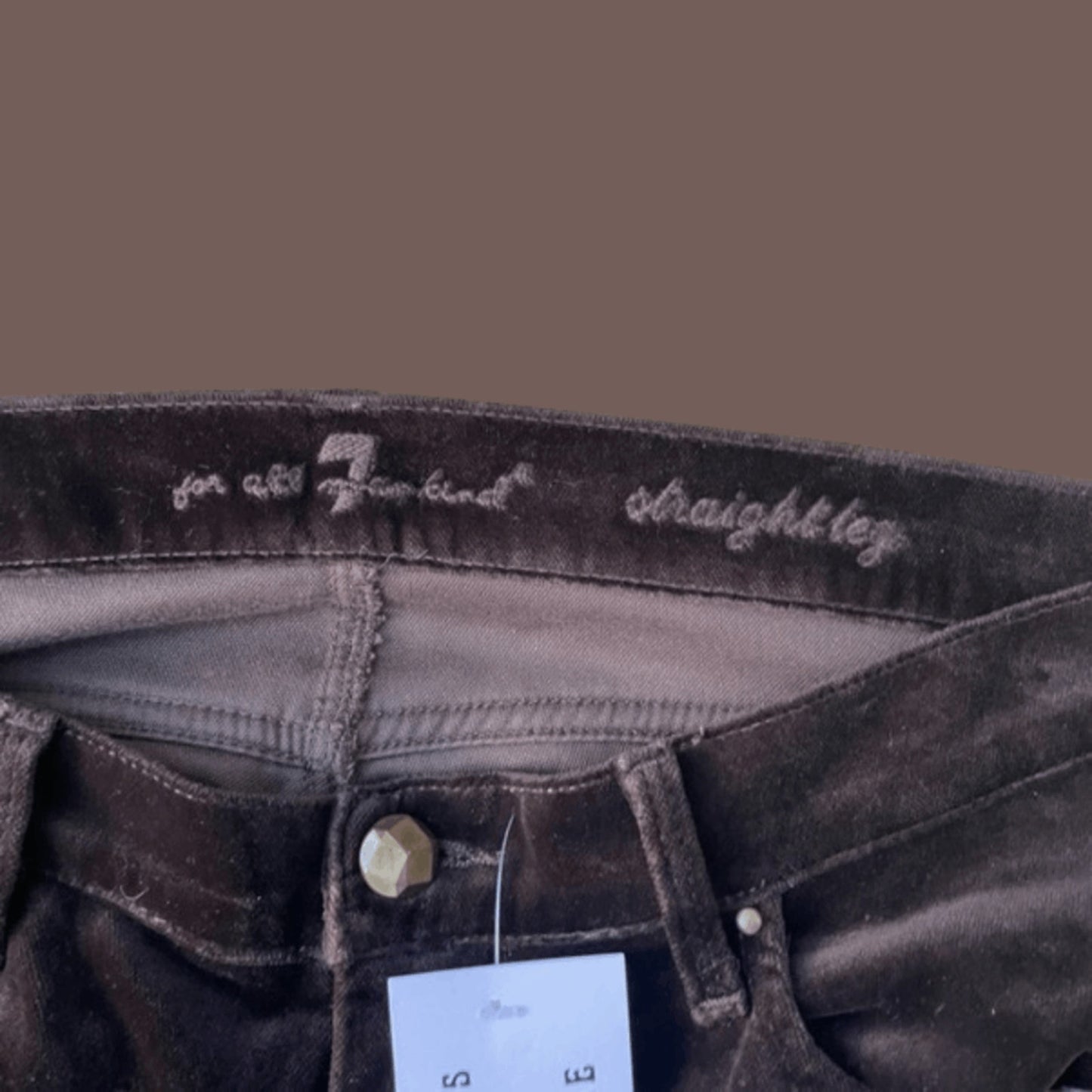 Vintage 7 For All Mankind Sueded Straight Pants – Y2K Minimal