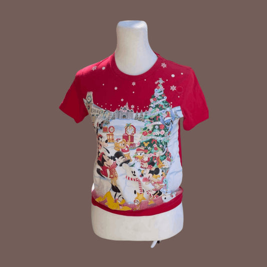 Vintage Disneyland Mickey Christmas Tee – 2000s Holidaycore
