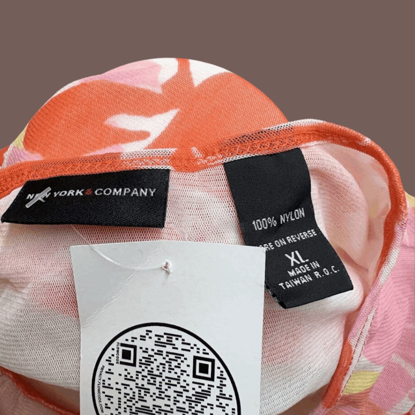 Vintage New York & Company Mesh Empire Waist Top – Y2K Floral Femme