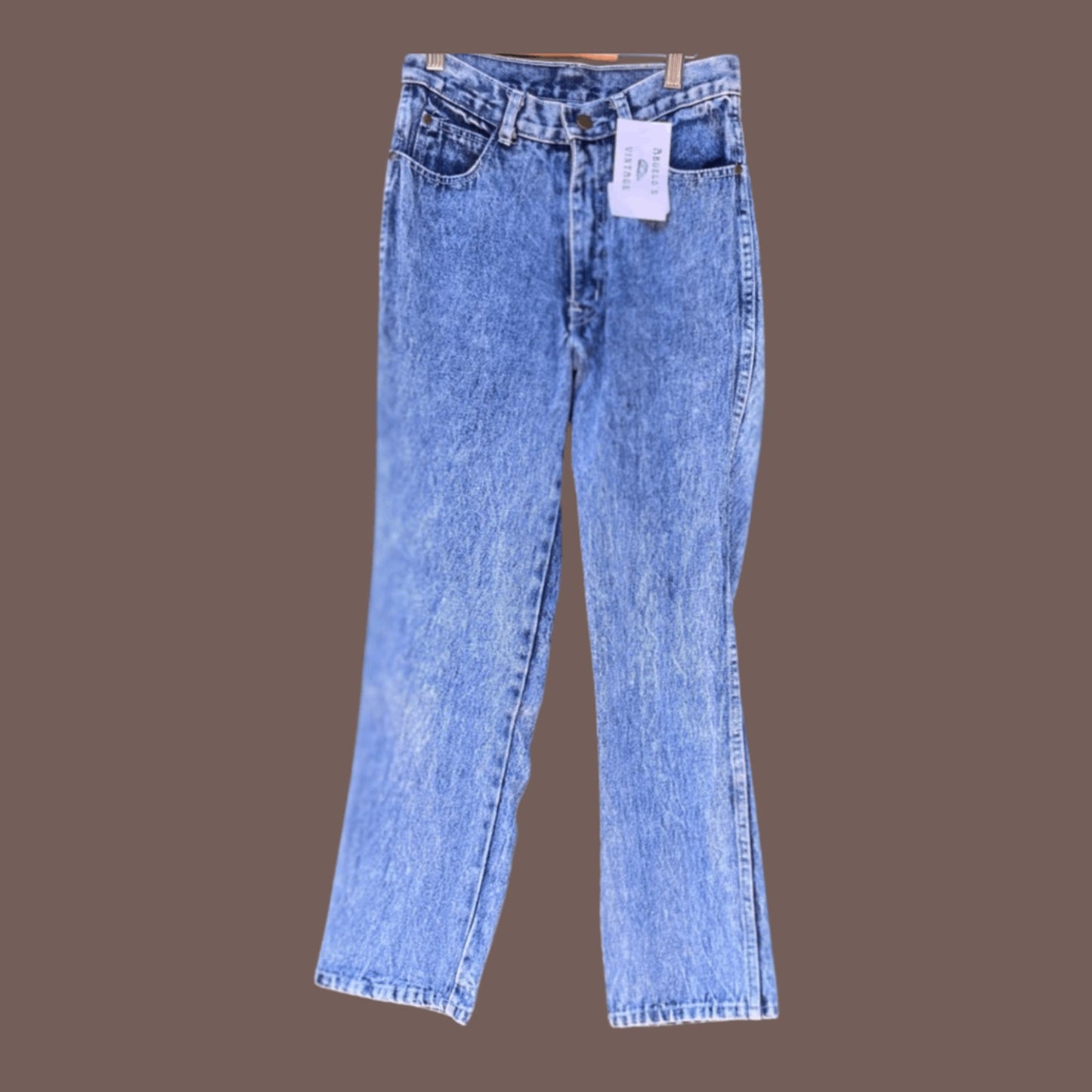 Vintage FEIDIAO Acid Wash Jeans – 90s Embroidered Denim