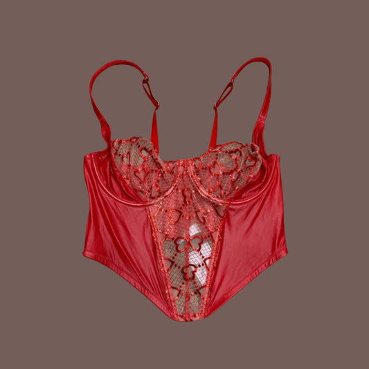 Savage X Fenty Heart Lace Corset – Coquette Statement Piece