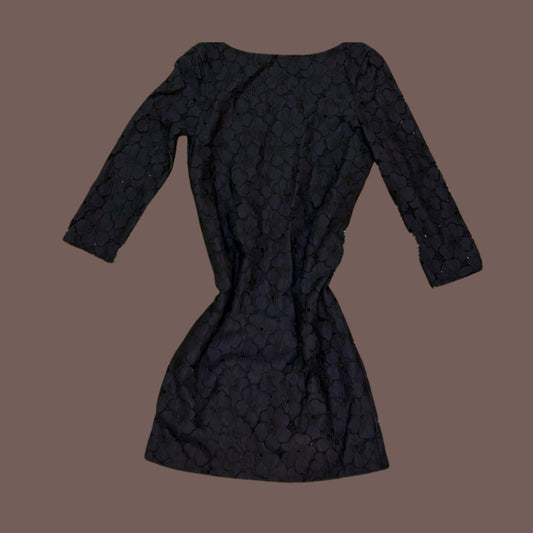 Vintage Diane von Furstenberg Women’s Black Floral Lace Sheath Dress Size 6