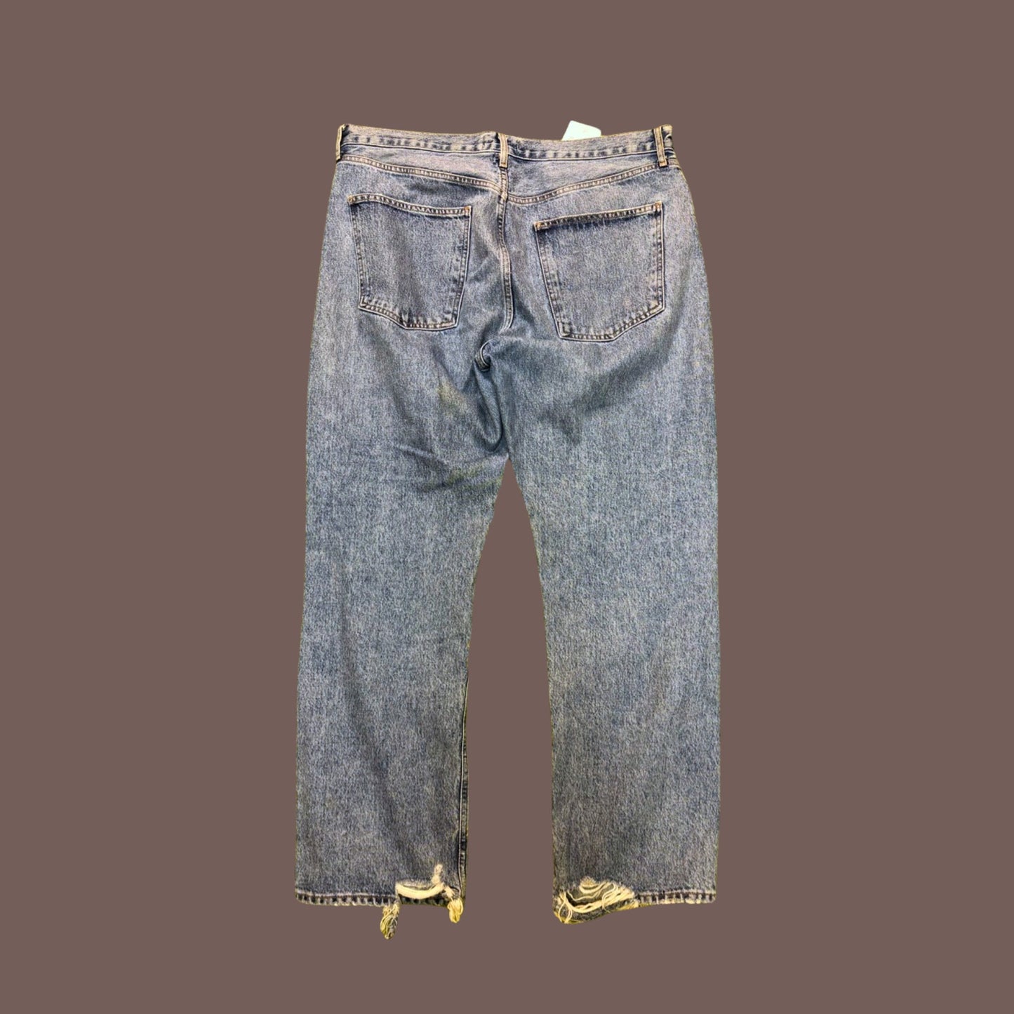 Vintage Agolde 90s Distressed Denim Jeans – Organic Cotton Straight Fit