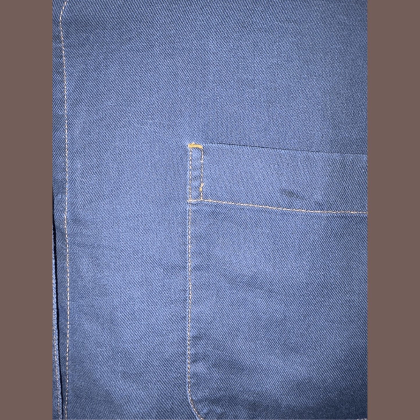 Lafayette 148 Navy Contrast Stitch Shirt – Modern Minimalist Classic (M)