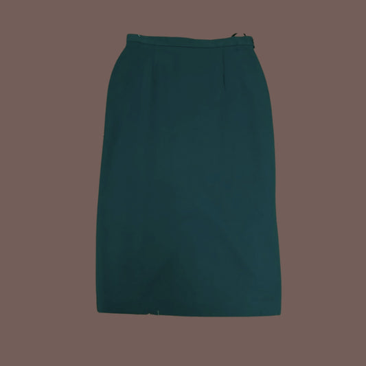 Vintage Rena Rowan Green Pencil Skirt – 90s Elegant Tailoring