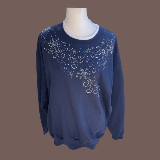 Vintage Morning Sun Bedazzled Sweater – 80s Winter Cottagecore
