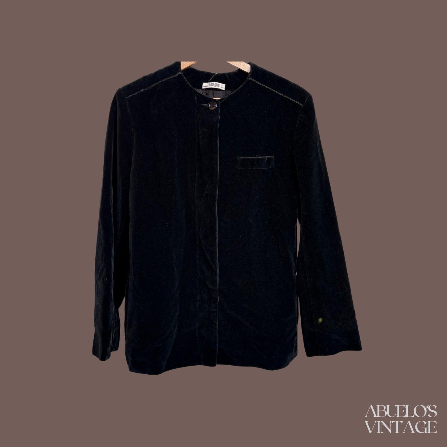Vintage I. Magnin Velvet Blazer Jacket – Minimalist Evening