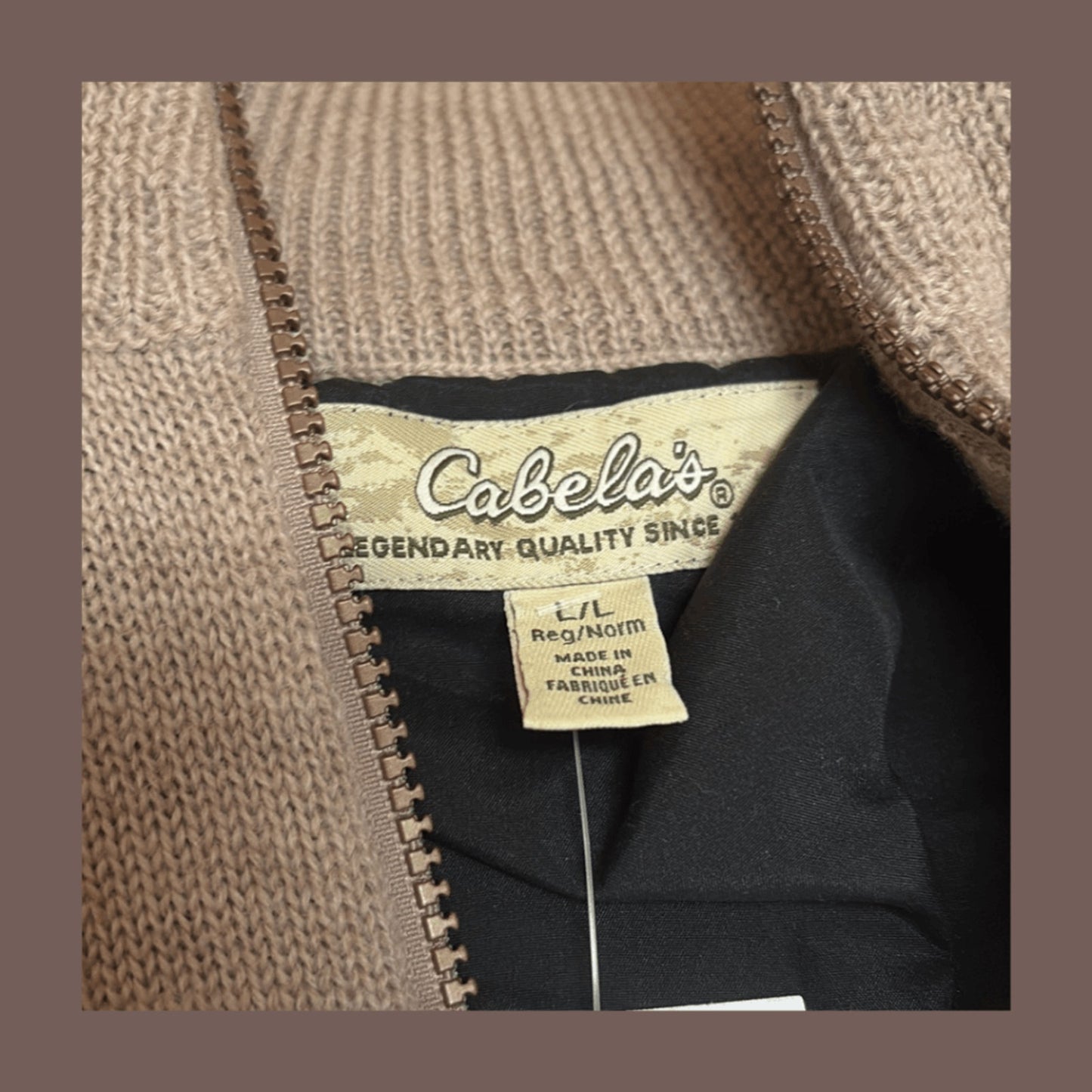 Vintage Cabela’s Beige Wool Blend Half-Zip Sweater – Outdoor Heritage Layer