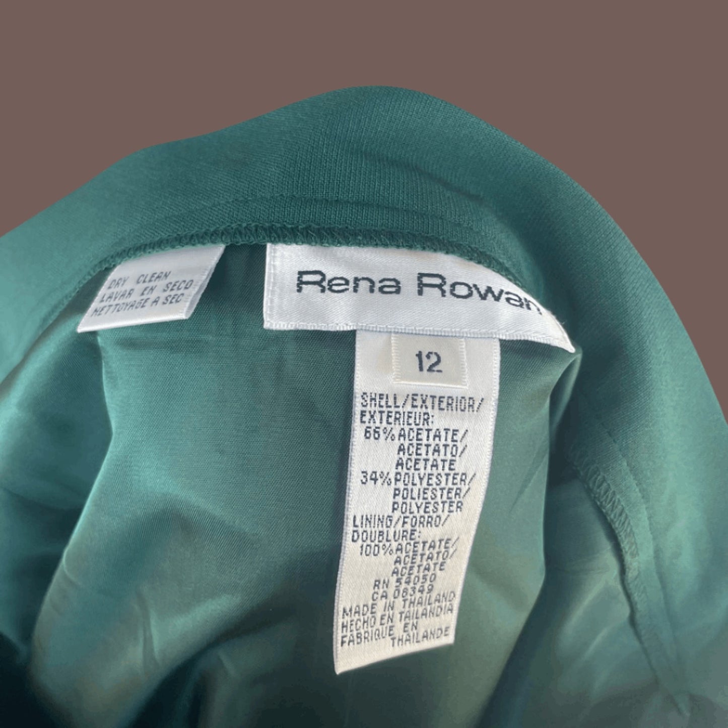 Vintage Rena Rowan Green Pencil Skirt – 90s Elegant Tailoring