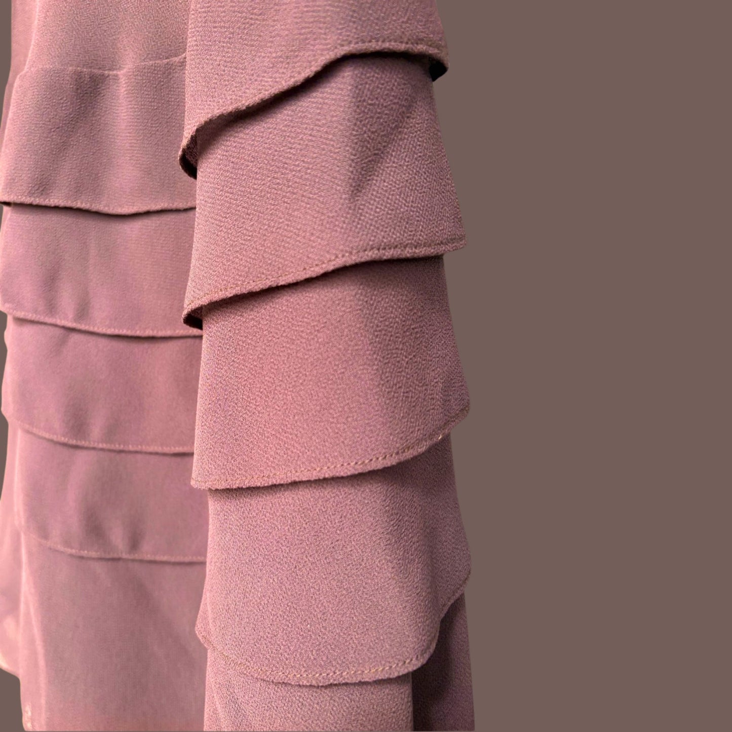 Vintage Joseph Ribkoff Ruffle Cocktail Dress – 90s Soft Glam