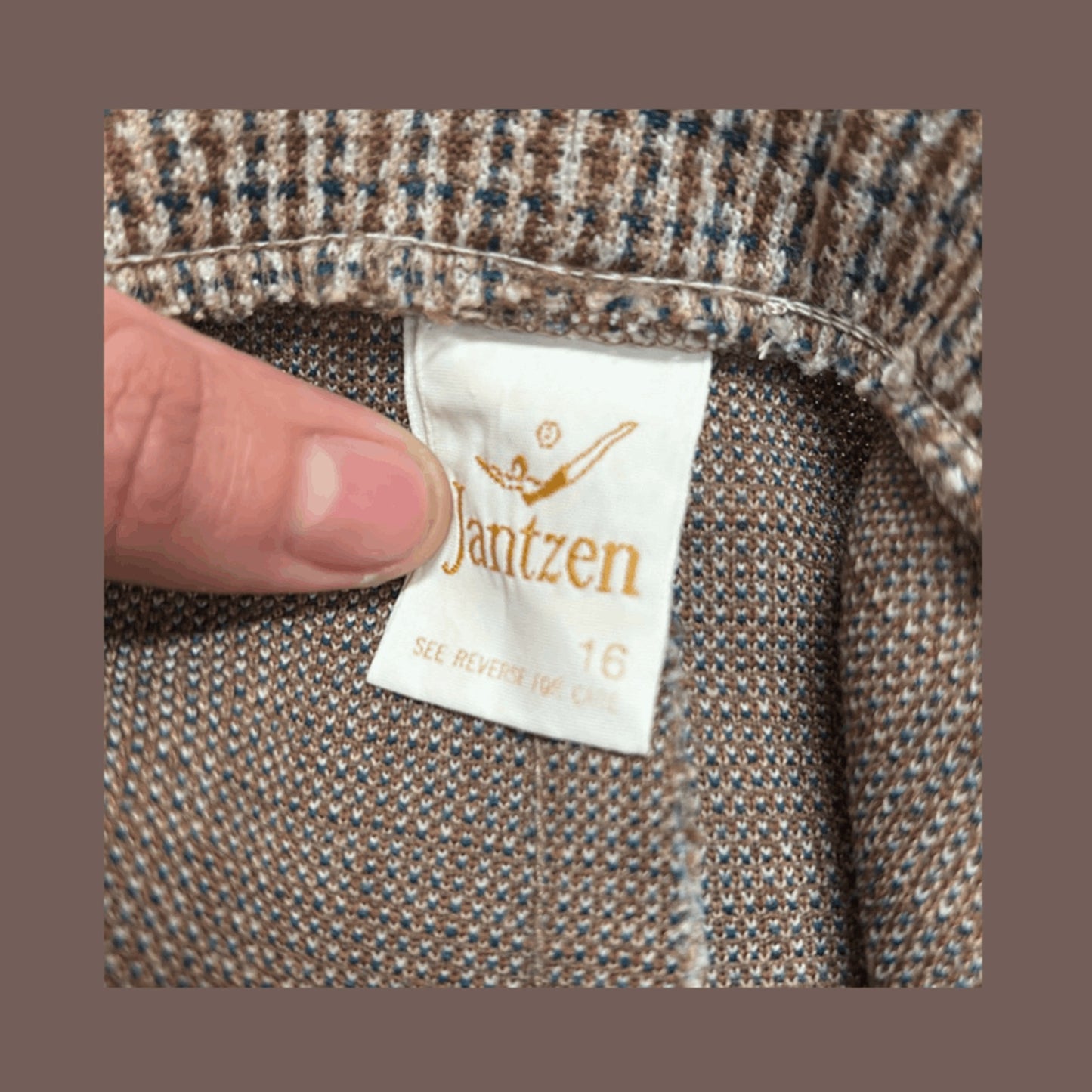 Vintage Jantzen Houndstooth Pull-On Pants – 70s Mod Minimal