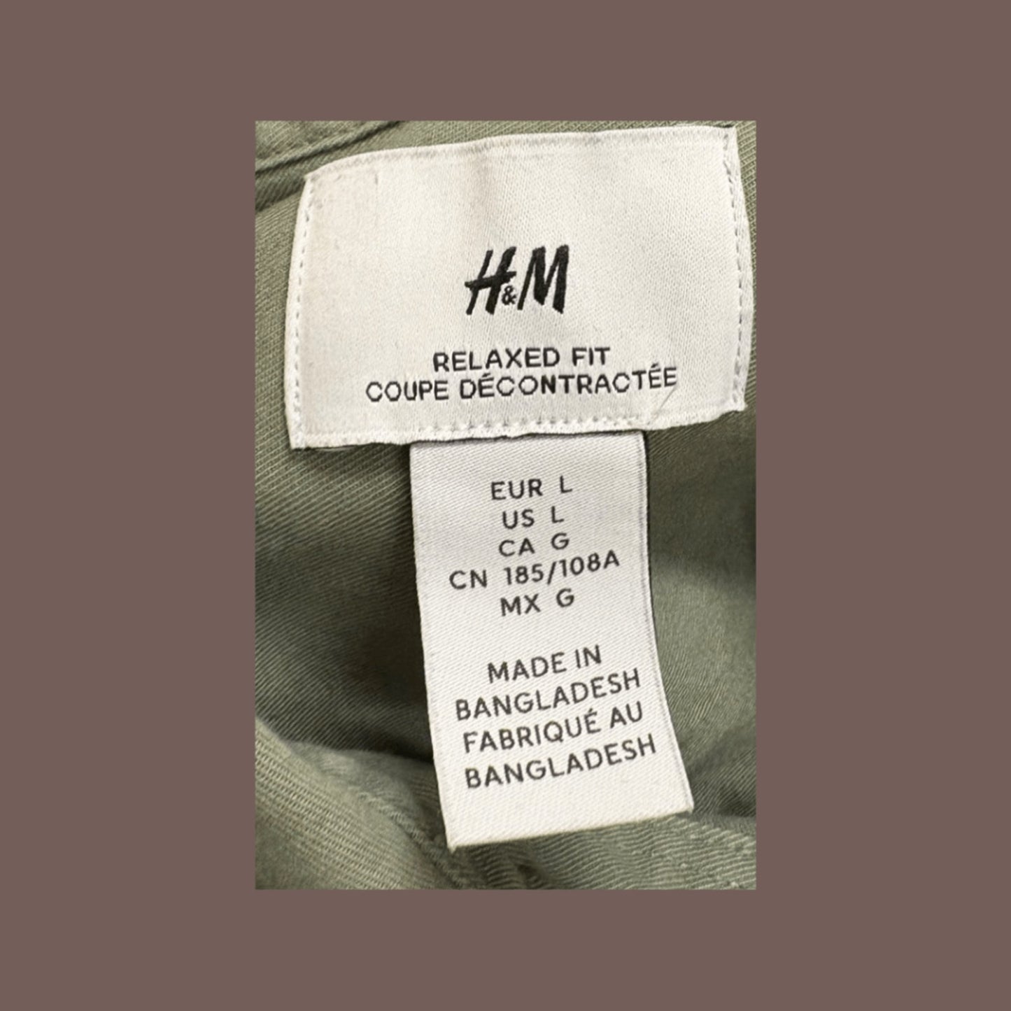H&M Olive Cotton Shacket – Minimalist Layering Essential