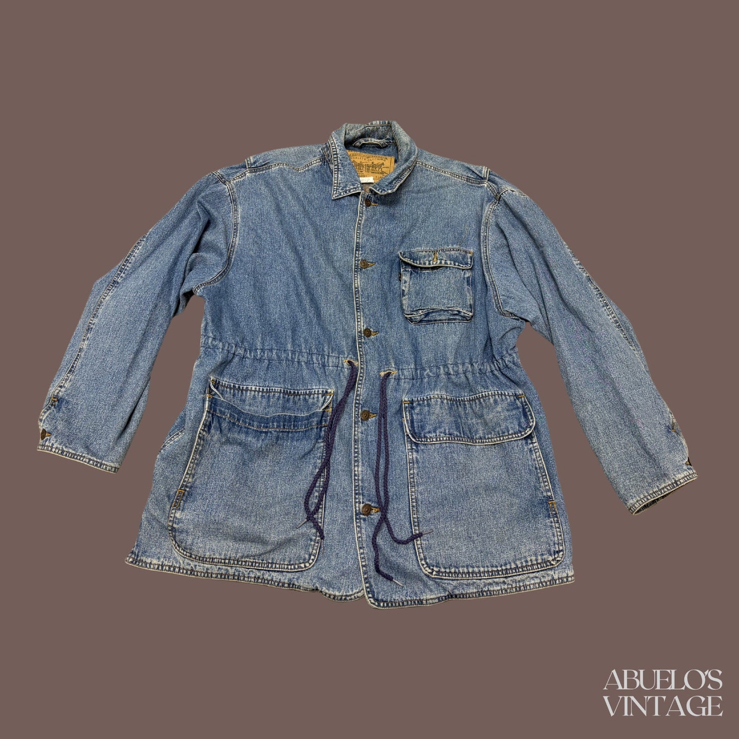 Vintage Levi’s Denim Cinch Waist Jacket – 90s Workwear
