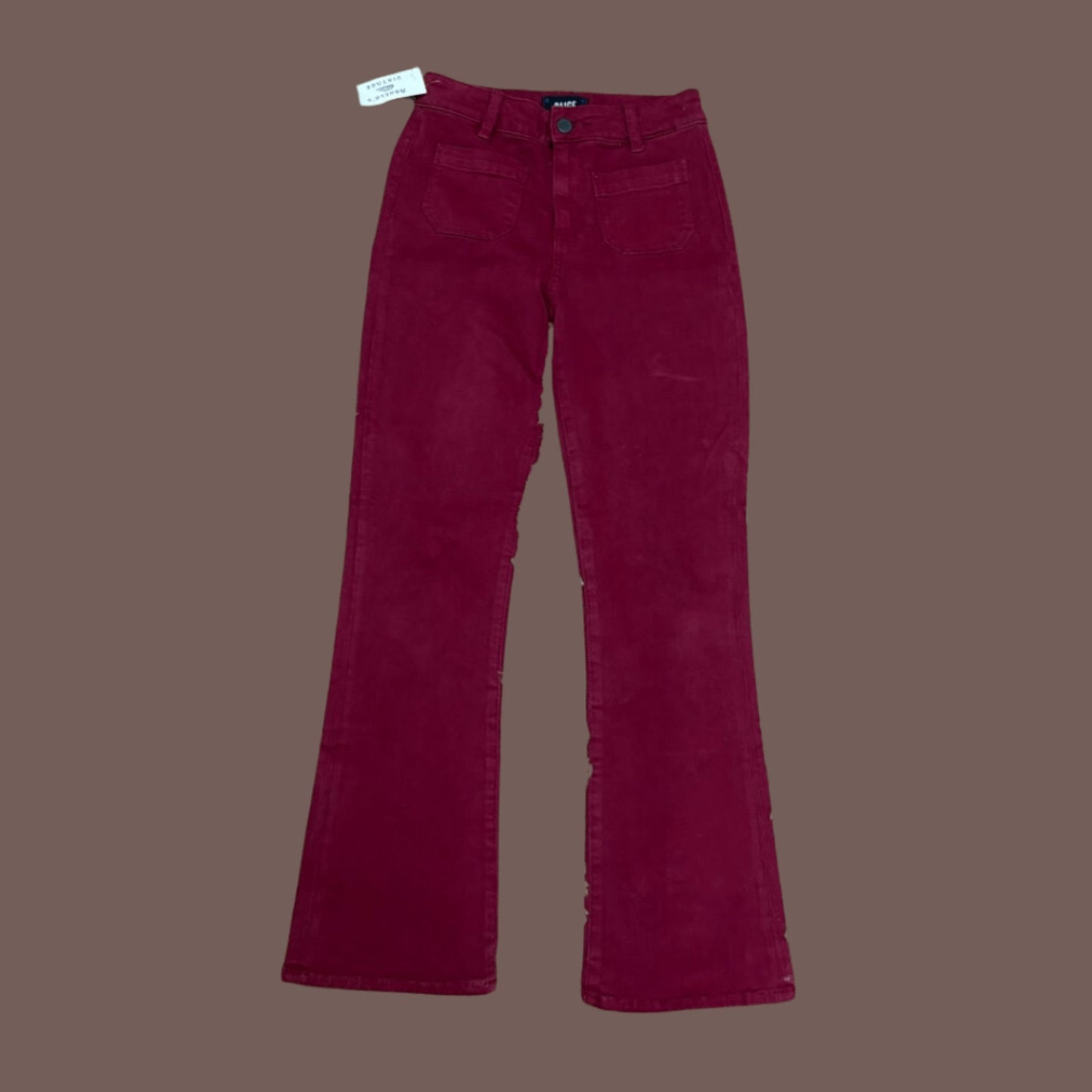 Vintage Paige Claudine Burgundy Flare Jeans – 70s Revival