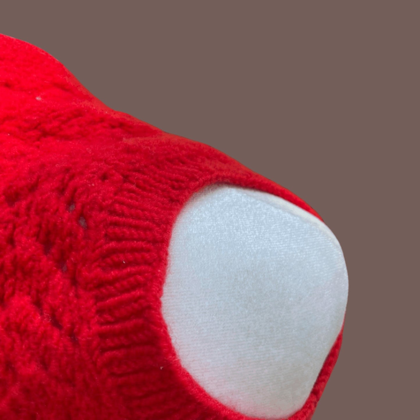 Vintage Handmade Red Knit Sleeveless Vest – 90s Boxy Fit