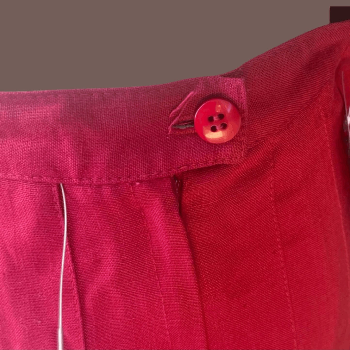 Vintage Red Pleated A-Line Skirt – 90s Dark Academia Classic