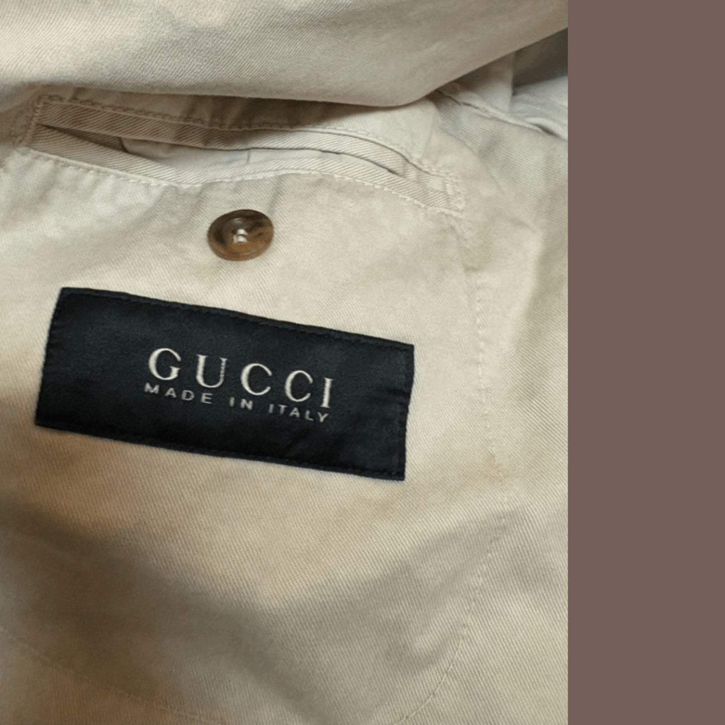 Vintage Gucci Cotton Workwear Blazer – 2000s Italian Menswear