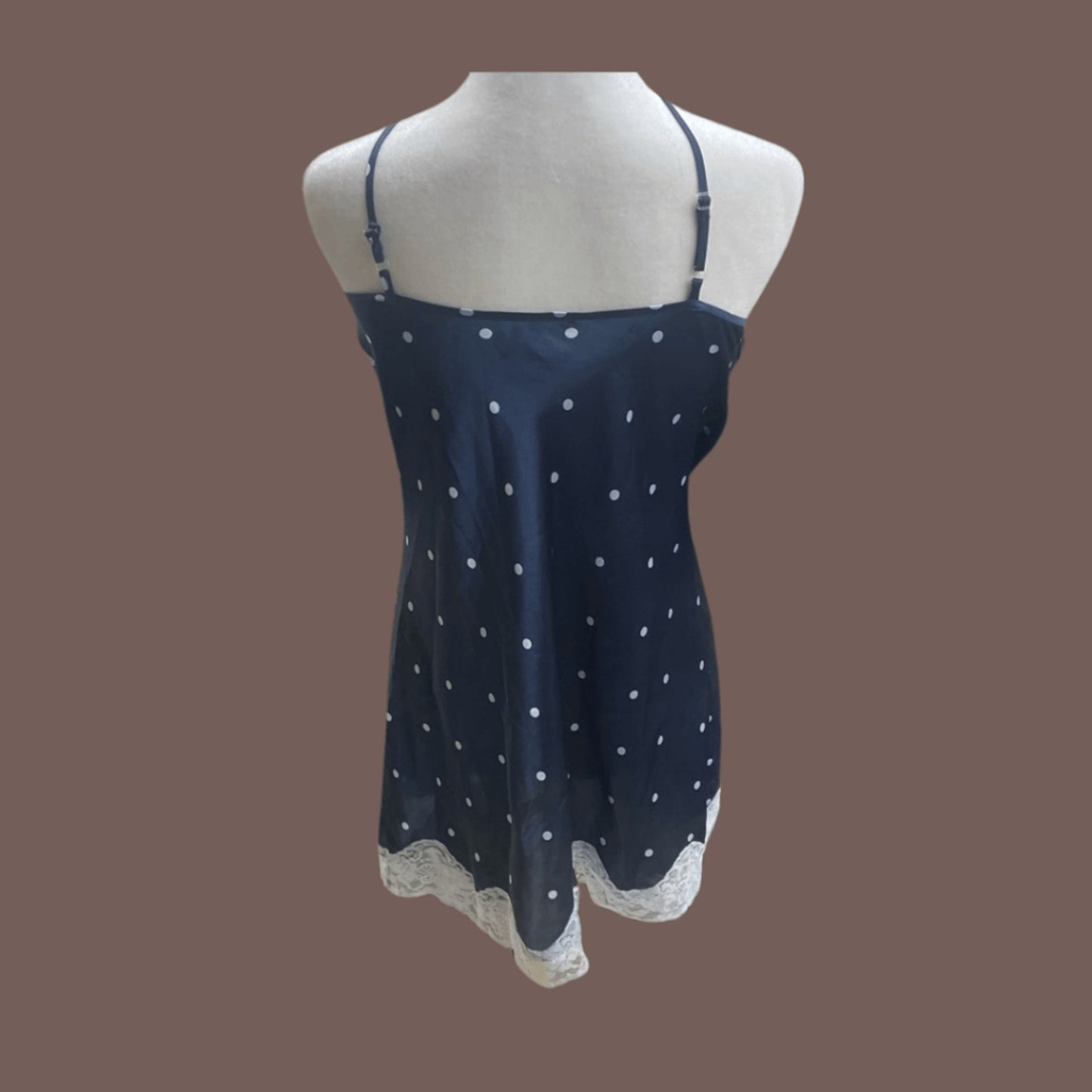 Vintage Morgan Taylor Polka Dot Slip Dress – 90s Coquette Loungewear