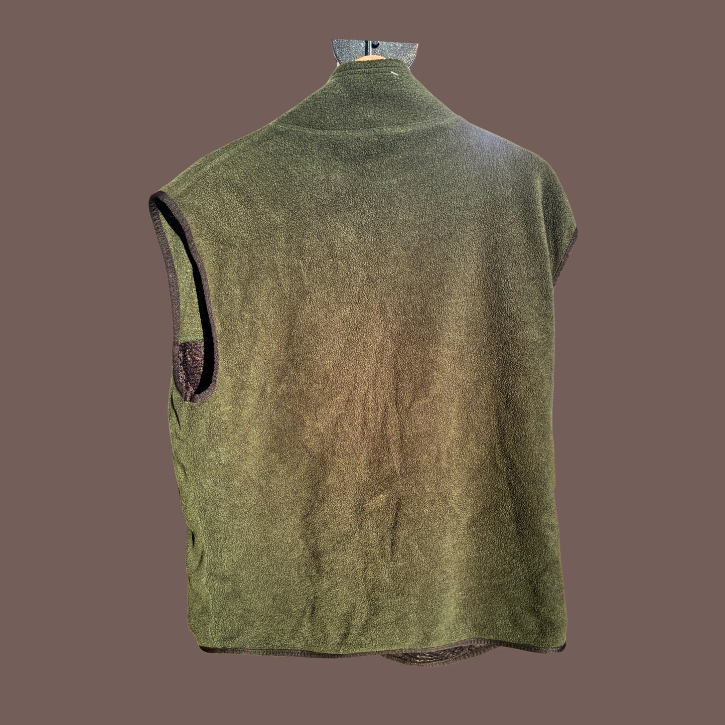 Vintage Forest Green Fleece Zip Vest – Gorpcore Outdoor Essential