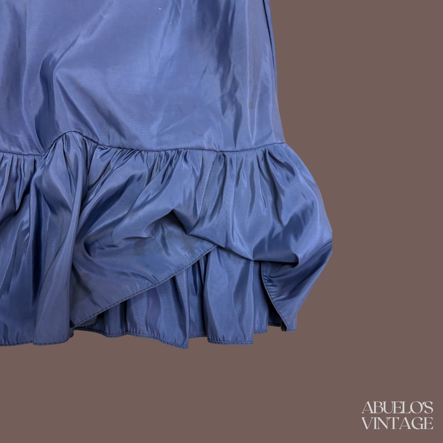 Vintage Opera Ruffle Hem Satin Skirt – 70s Union Made