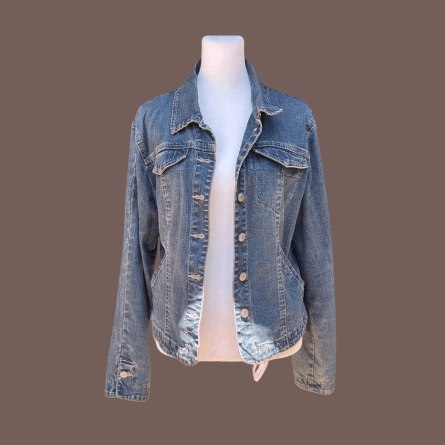 Retro Live a Little Cropped Denim Jacket – 90s Y2K Cool Girl Core
