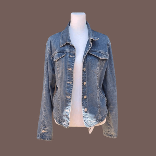 Retro Live a Little Cropped Denim Jacket – 90s Y2K Cool Girl Core