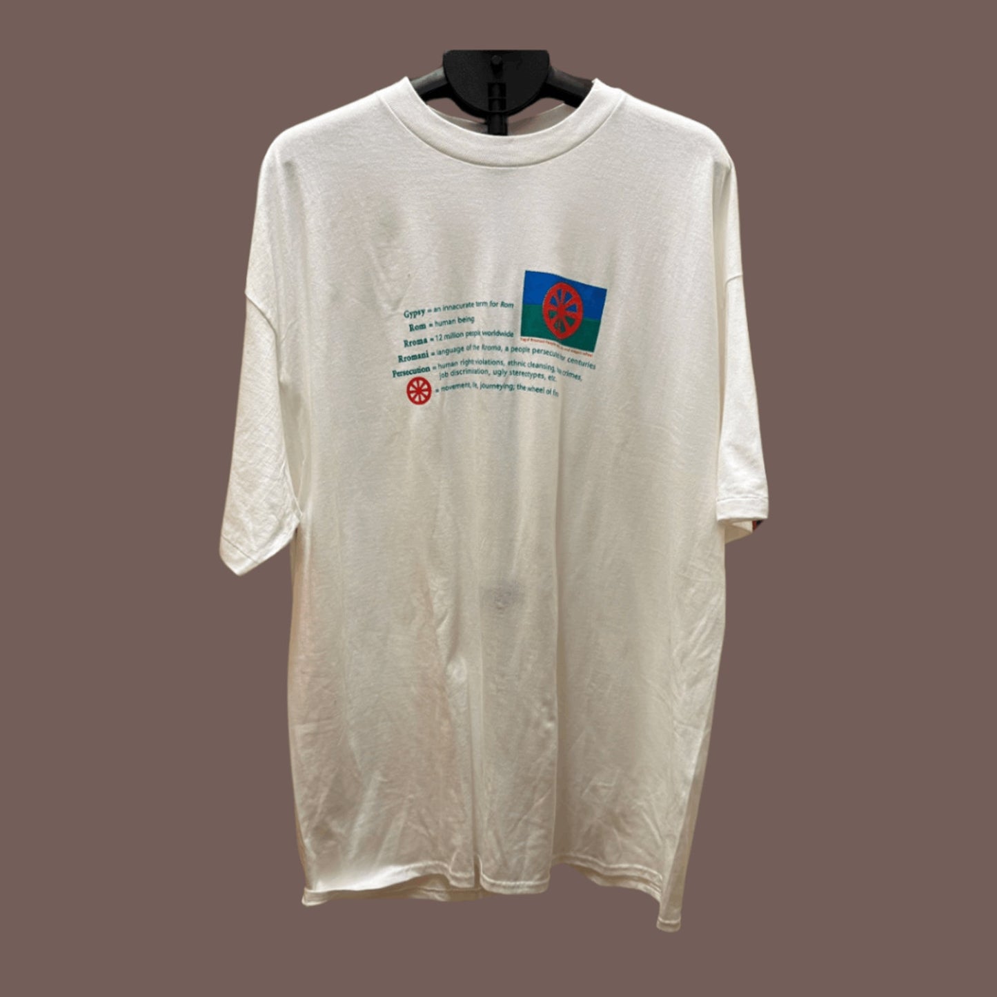 Vintage 90s Hanes Heavyweight Graphic Tee – Romani Rights Awareness