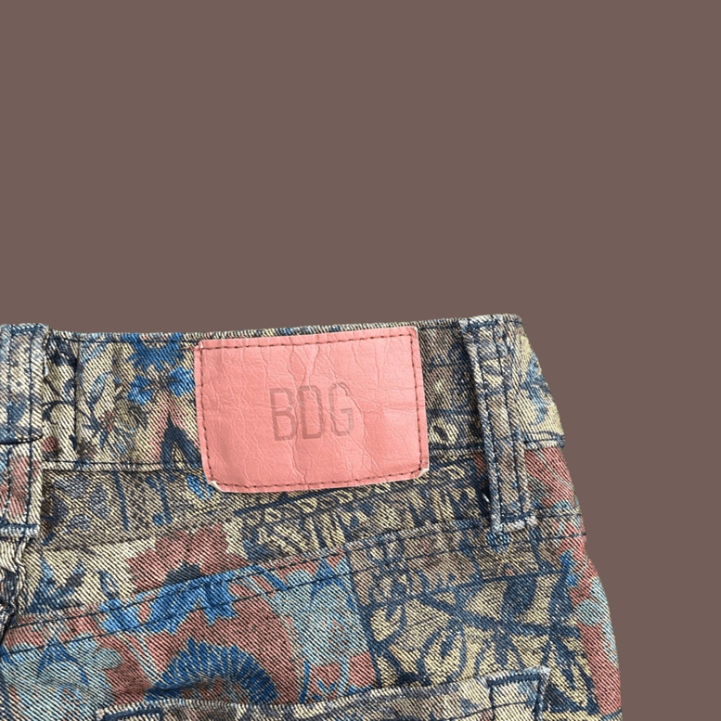 Vintage BDG All‑Over Print Flared High Rise Pants – 2010s Boho