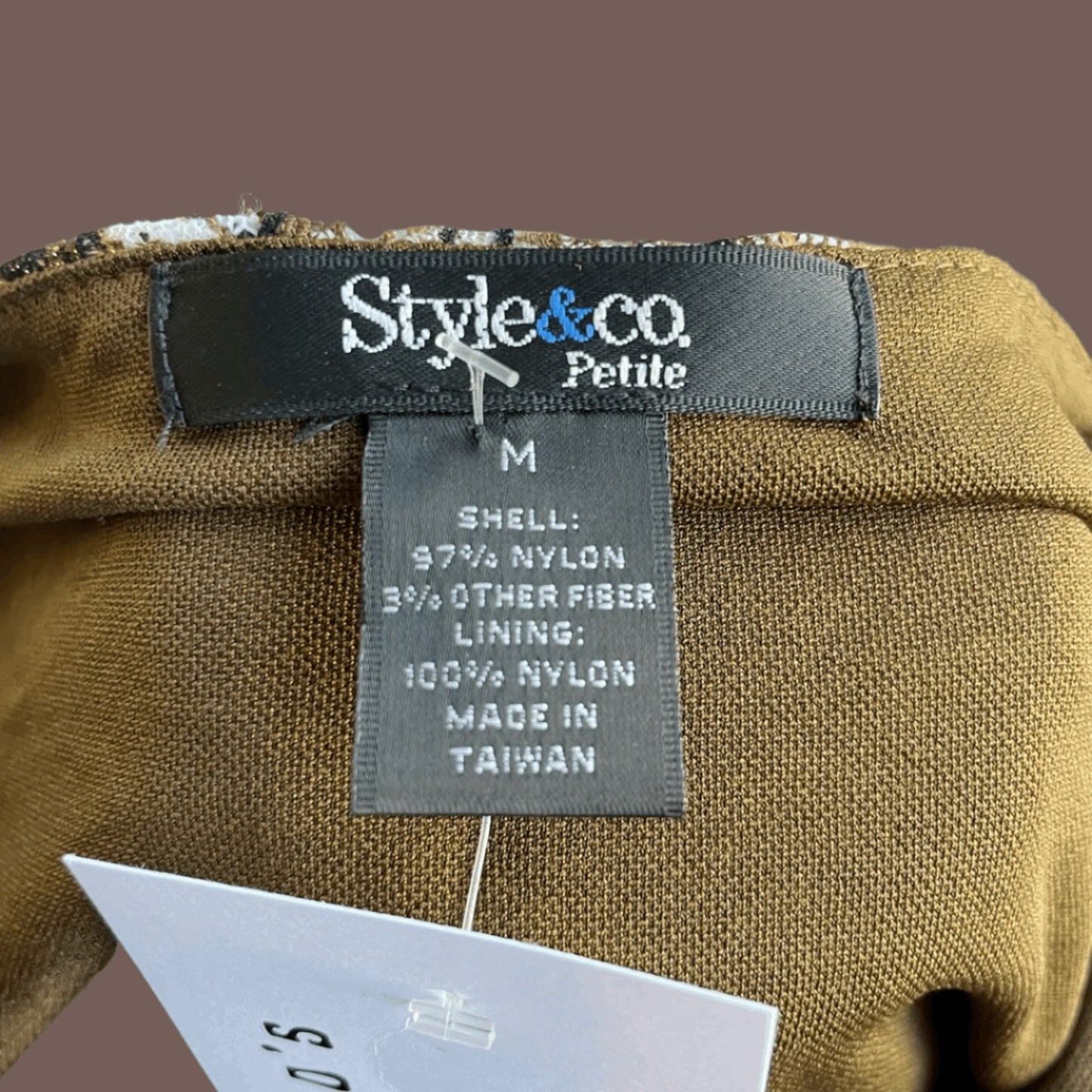 Vintage Style & Co. Mesh Peplum Top – Y2K Earthtone Abstract Romance