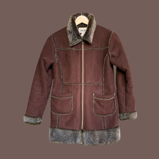 Vintage Cherokee Faux Shearling Coat – 90s Winter Staple