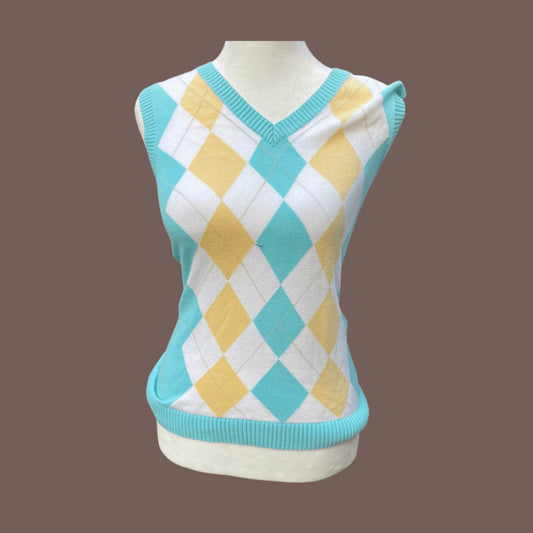 Vintage IZOD Argyle Knit Vest – Y2K Light Academia