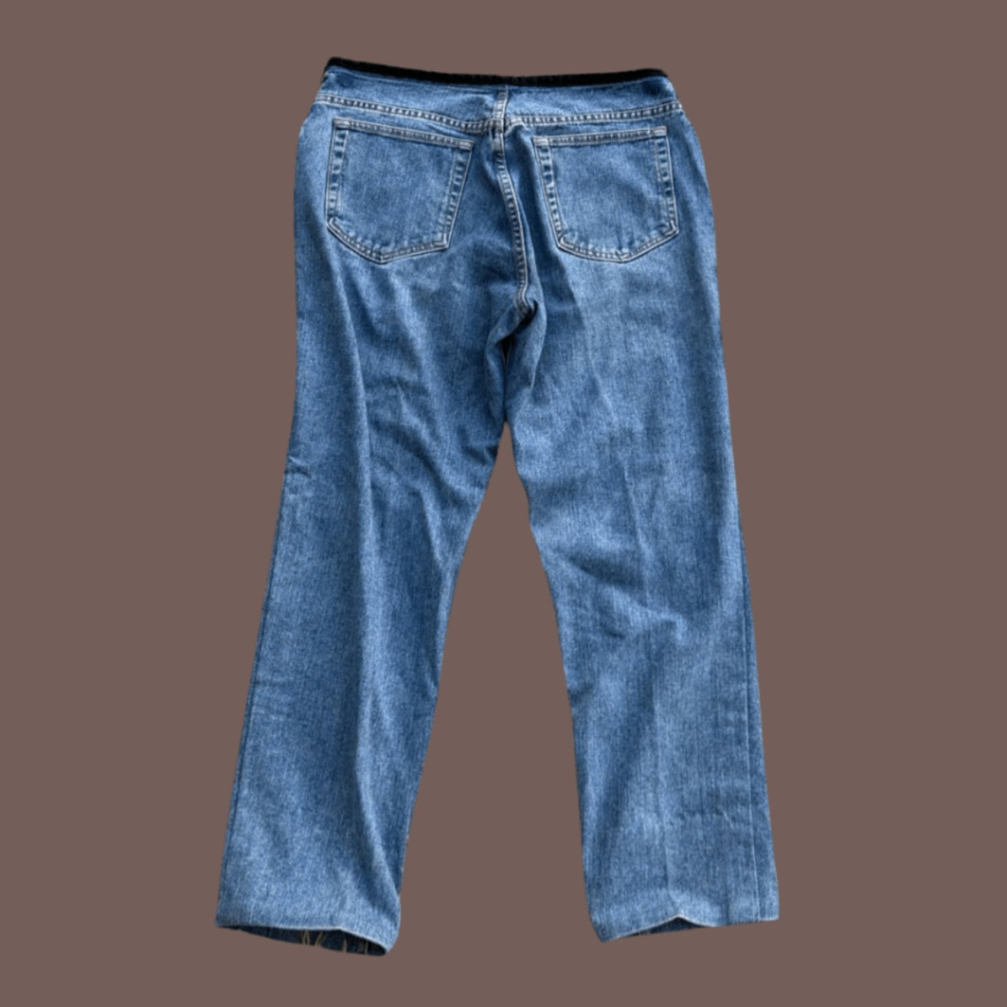 Vintage DKNY Straight Jeans with Raw Waistband – 2000s Edge