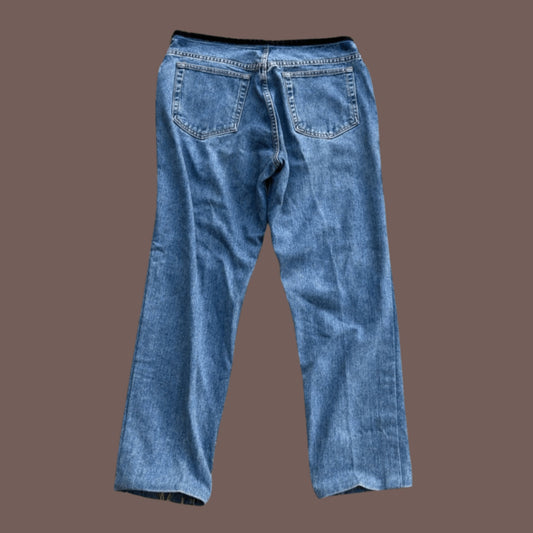 Vintage DKNY Straight Jeans with Raw Waistband – 2000s Edge