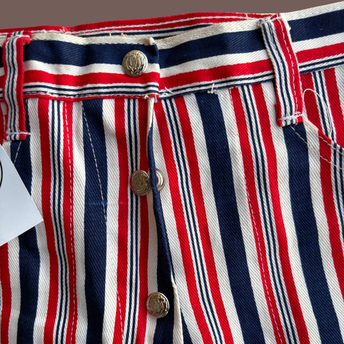 Vintage Twin Fashions Striped Flare Pants – 70s Americana