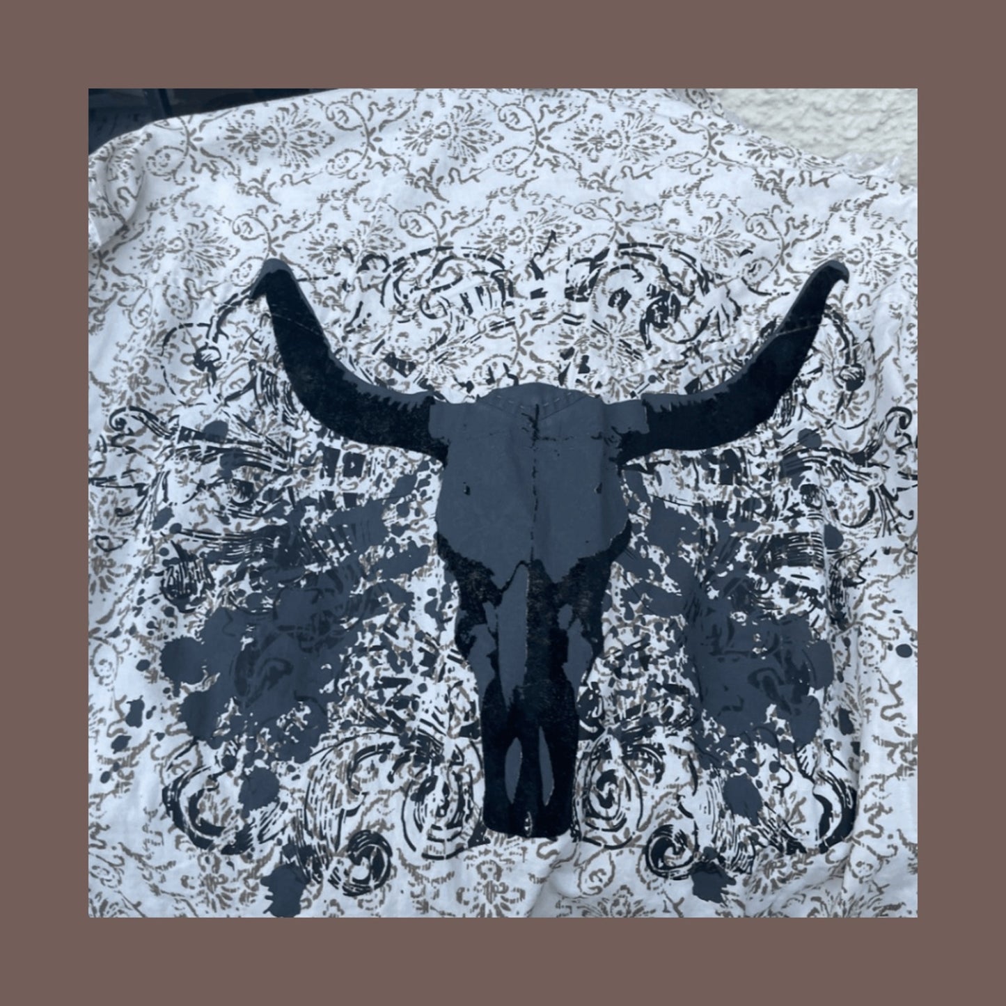 Vintage Adiktd Skull Graphic Button Down – Y2K Western Revival