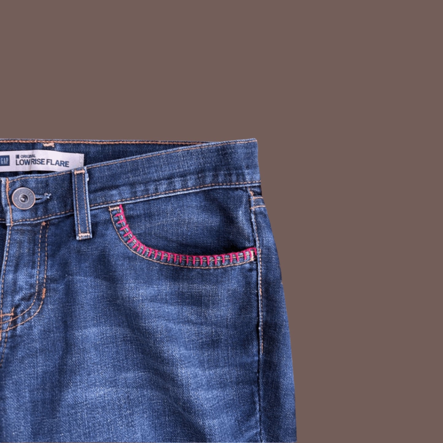 Vintage GAP Floral Flare Jeans – Y2K Boho Embroidered Denim