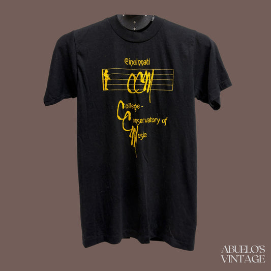 Vintage Cincinnati Conservatory of Music Graphic Tee – 80s Collegiate